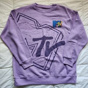 MTV purple / lavender Sweatshirt - Mens Size Large